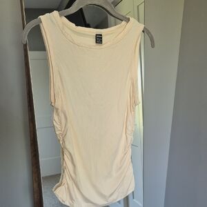 Women's Cream Sleeveless Top